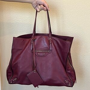 Authentic Burgundy Balenciaga Handbag